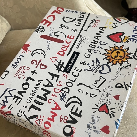 Dolce & Gabbana Pink and Black Slip-On Sneakers - Picture 3 of 4